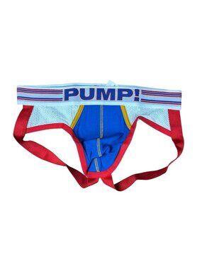 NEW PUMP! Underwear Velocity Jockstrap E-Racer Blue Red White Jock Large L